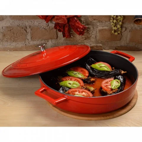 Lava Döküm Ø 24 cm Çok Amaçlı Yayvan Tencere Folk ( LV Y ST 24 K1 ) Lava Döküm Ø 24 cm Çok Amaçlı Yayvan Tencere Folk ( LV Y ST 24 K1 )