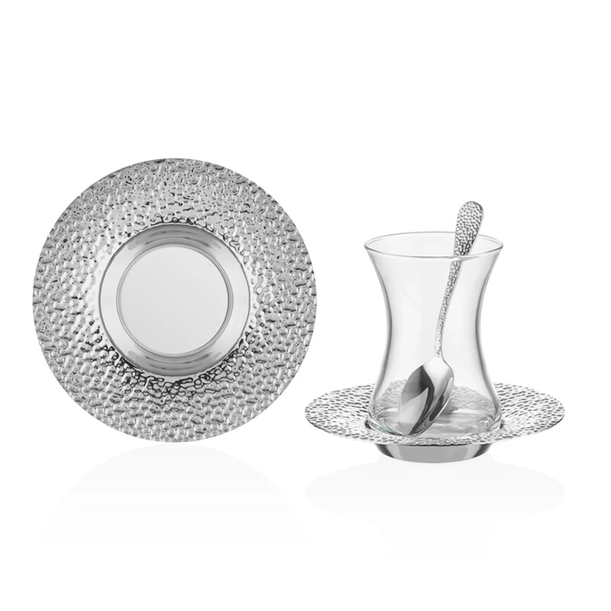 Narin Dövme Çelik Çay Tabağı-A74032.DÖVME