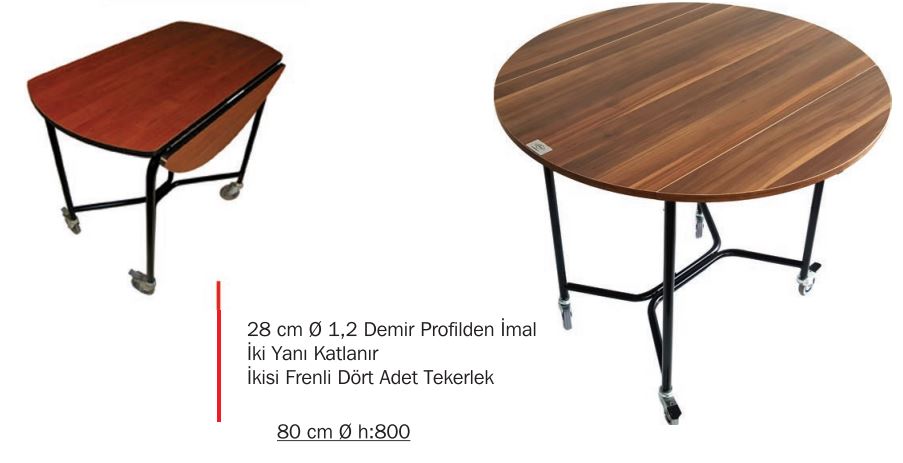 Oda Servis Arabası 80 cm H:80 cm