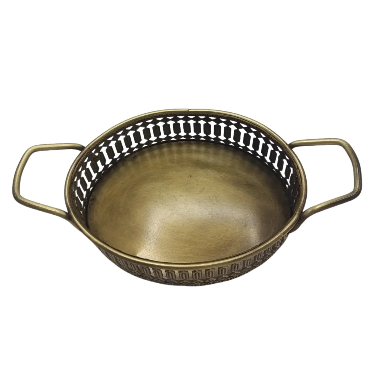 Oval Sunum Sepeti Orta Antik Sarı Oval Sunum Sepeti Orta Antik Sarı