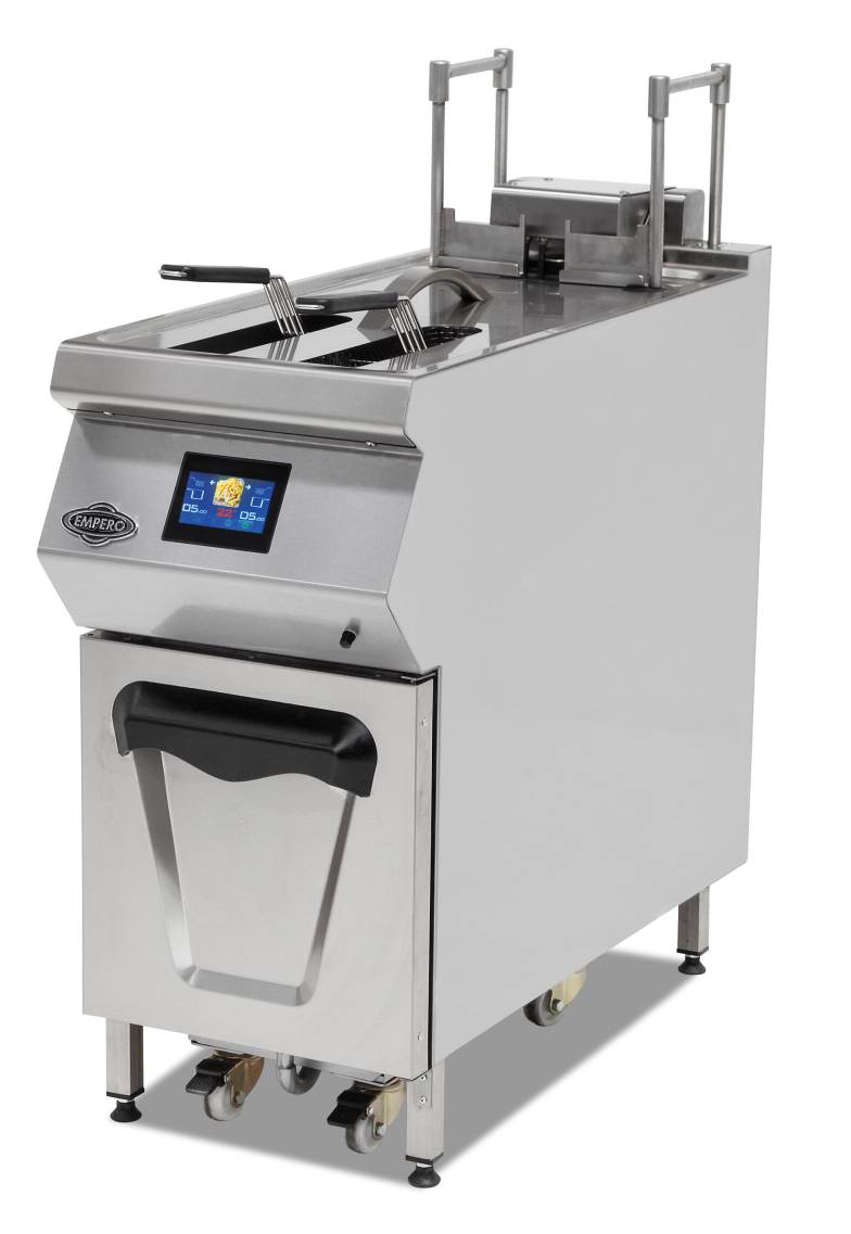 Empero Plus Tekli Hızlı Pişirme Fritözü , Asansörlü , Yağ Filtreli (EMP.PLS.ODFE.010) Empero Plus Tekli Hızlı Pişirme Fritözü , Asansörlü , Yağ Filtreli (EMP.PLS.ODFE.010)