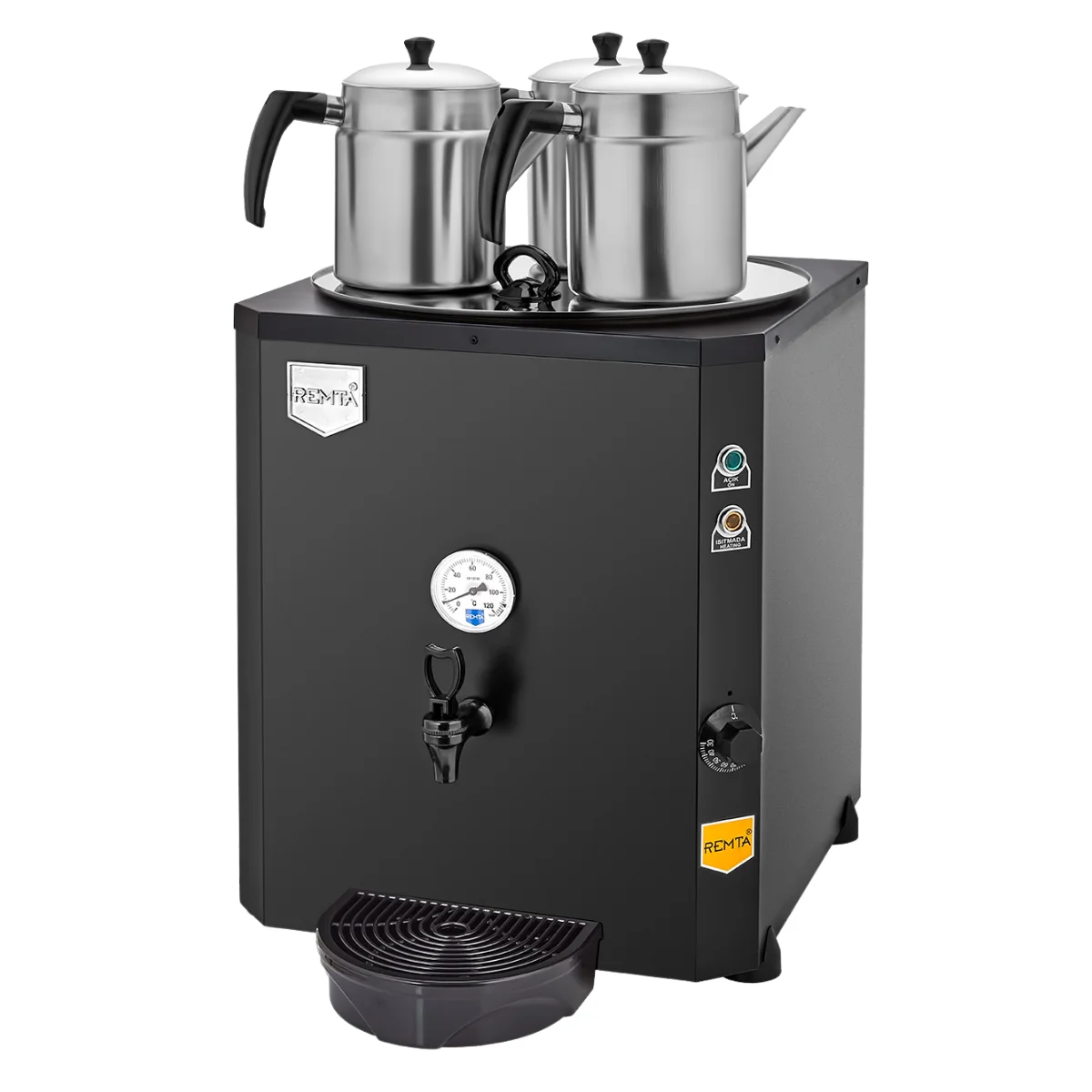 Remta DE10 Jumbo Çay Kazanı, 3 Demlikli, 40 L, Elektrikli