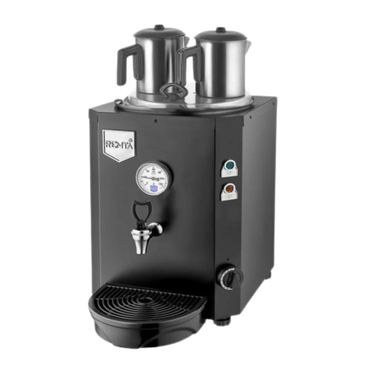 Remta 2 Demlikli Jumbo Çay Makinesi , 15 lt Siyah