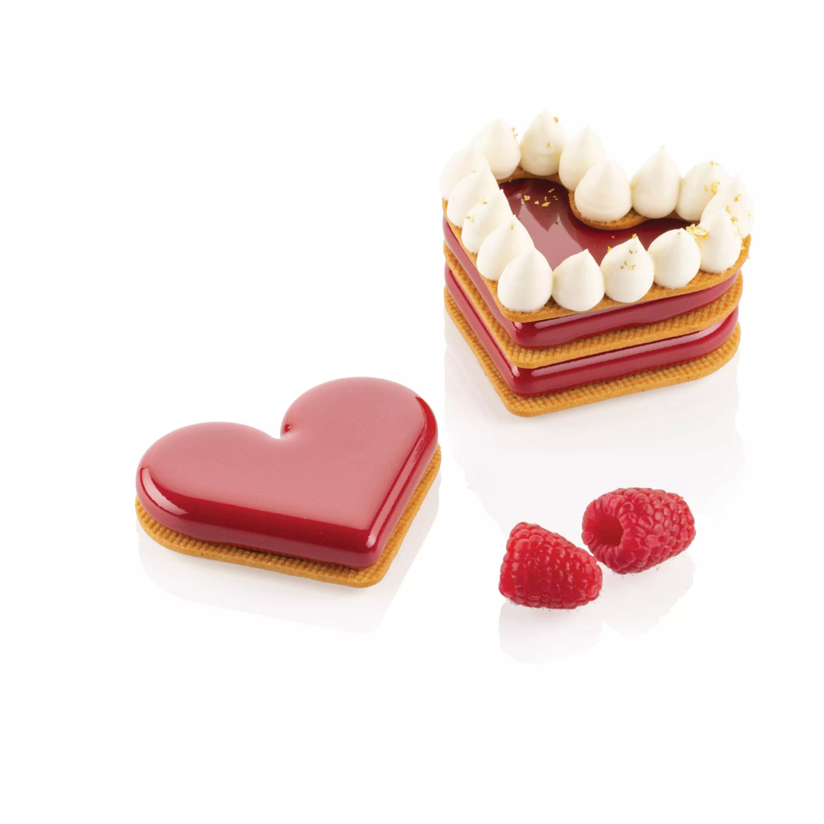 Silikomart Level Hearts 35 N.8'li Silikon Kalıp Seti 80X66 mm  h:12 mm (36.395.87.0065)