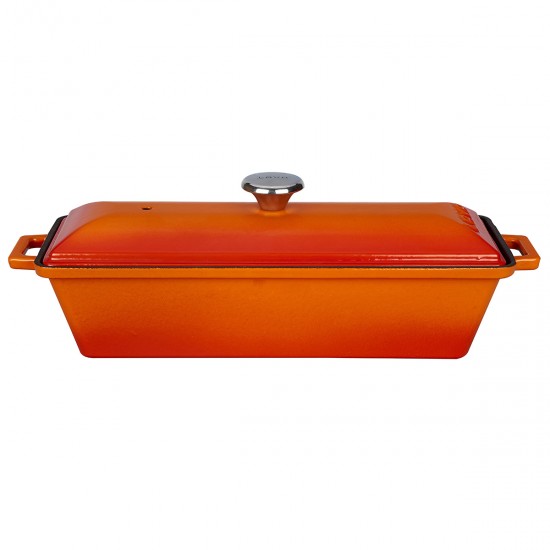 Lava Döküm Ekmek Tenceresi / Terrine Serisi 11x29cm ( LV P EK 826 ) Turuncu
