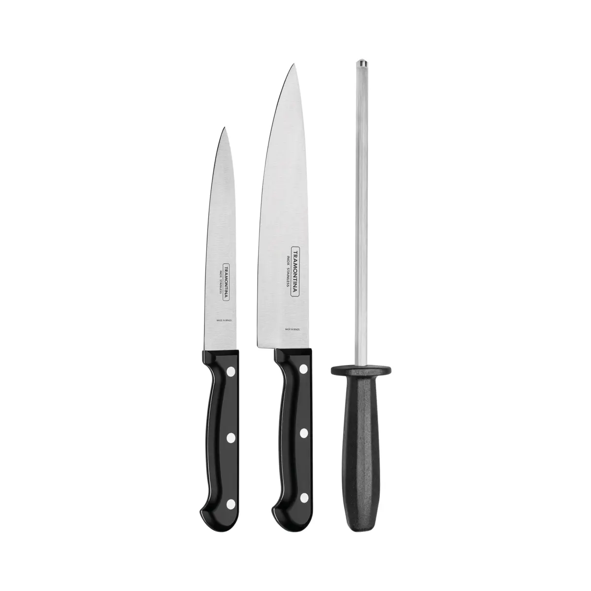 Tramontina 23899/072 3lü Bıçak + Masat Seti (Blisterli) Tramontina 23899/072 3lü Bıçak + Masat Seti (Blisterli)