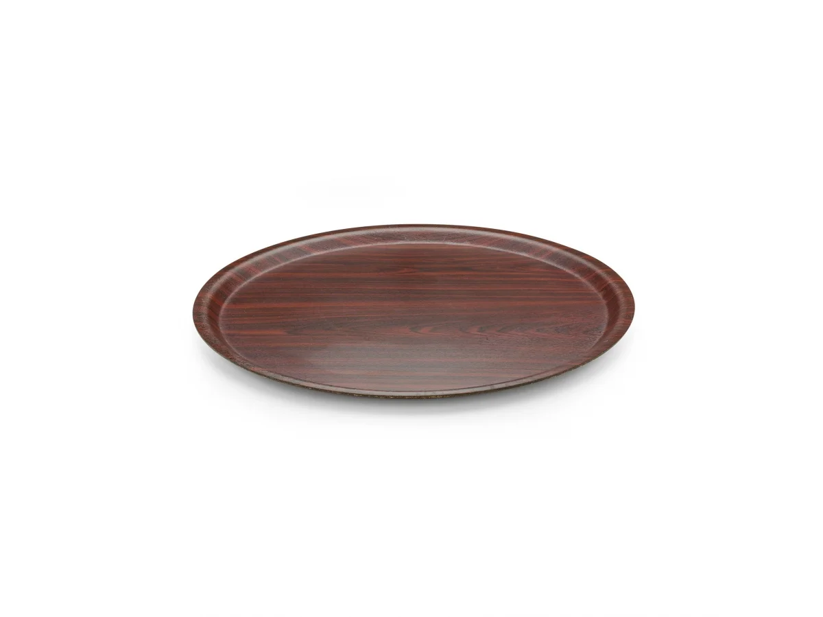 Tria Kraft 33 cm Kaymaz Yuvarlak Tepsi Maun