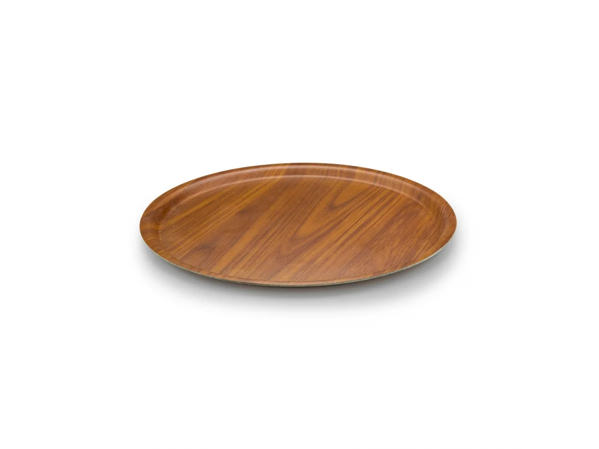 Tria Kraft 33 cm Kaymaz Yuvarlak Tepsi Maun