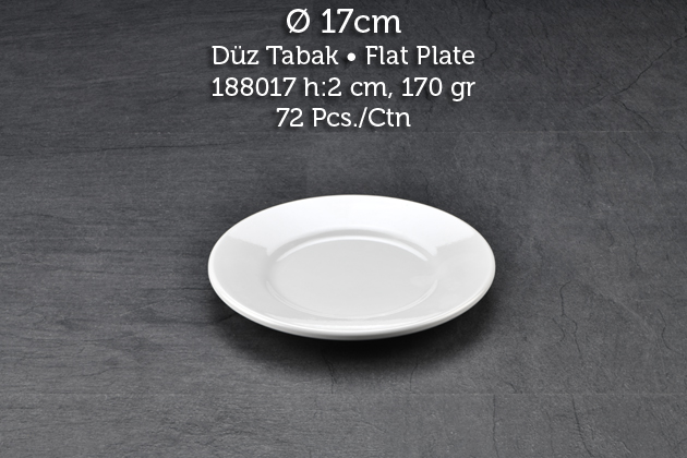 Tuva Therm Classic 17 cm Düz Tabak (GR-12117)
