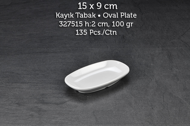 Tuva Therm İnternational 15 cm Melamin Kayık Tabak Krem (GR-21415)