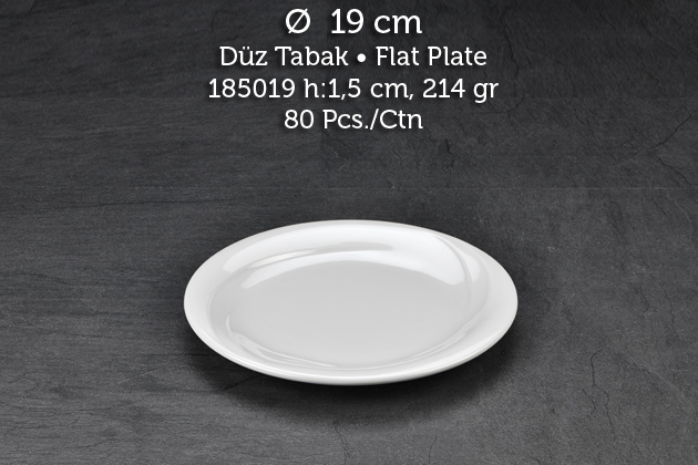 Tuva Therm Wings 19 cm Düz Tabak  (GR-14119)