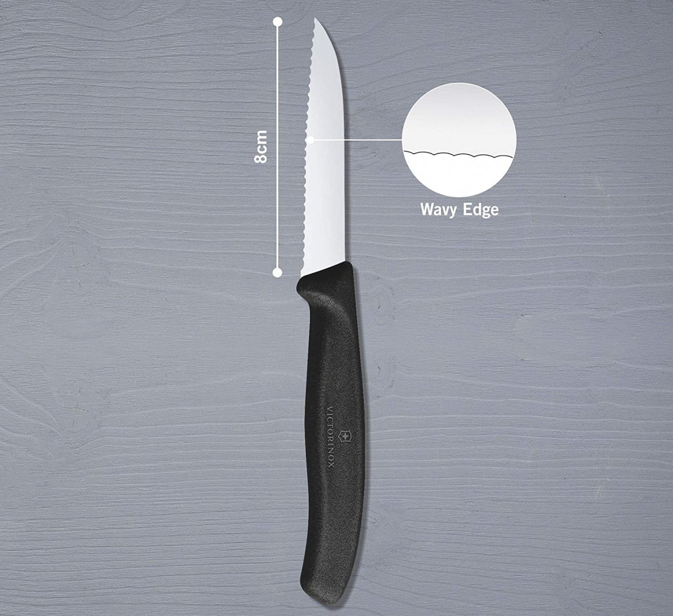 Victorinox Soyma Bıçağı 8cm Testere Ağızlı SwissClassic Siyah (VT 6.7433)