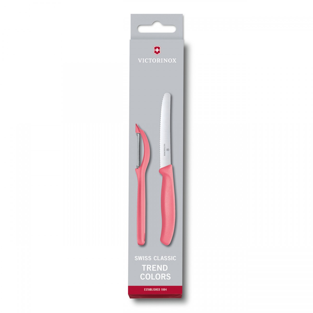 Victorinox Swıss Classıc Soyma Bıçak Soyacak Seti Açık Kırmızı (VT 6.7116.21L12)