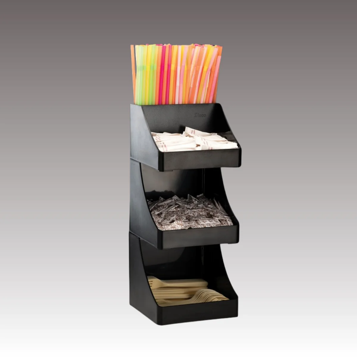 Zicco Polikarbonat Çok Amaçlı Teşhir Standı 3 Katlı 20,5 × 20,5 × H 48,5 cm