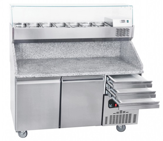 160*80*108 3 Kapılı Yatay Pizza Buzdolabı (430)