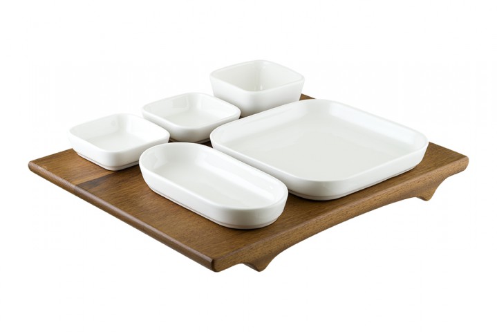 Ahşap Mod Kare Tabak 31*25 Cm