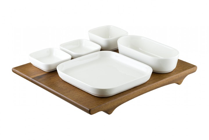 Ahşap Mod Kare Tabak 31*25 Cm