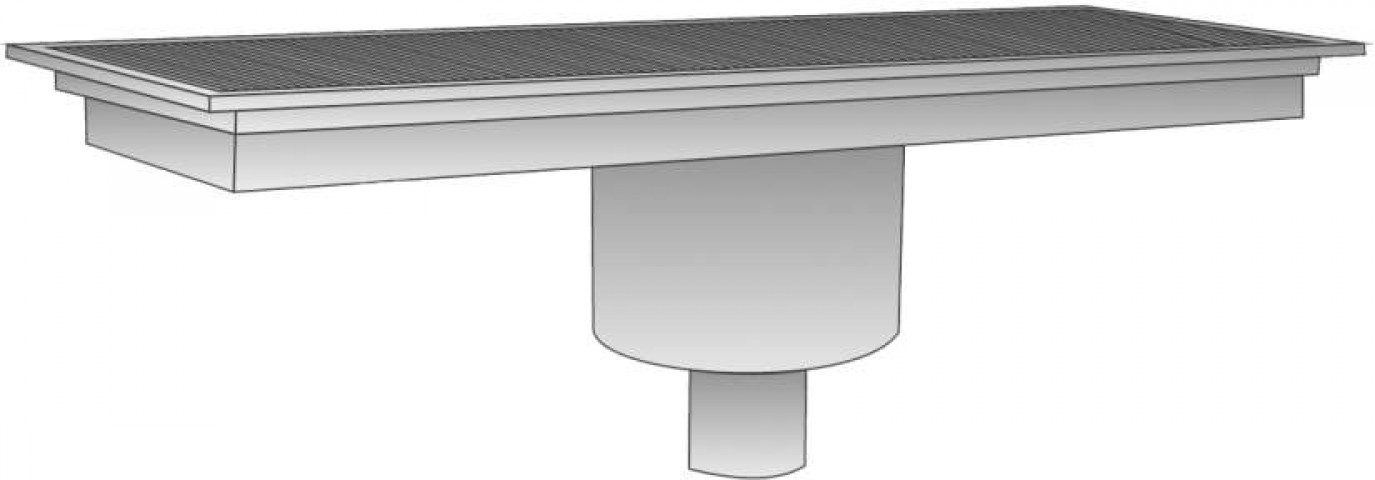 Empero Alttan Çıkışlı Ortadan Sifonlu Yer Filtresi 30*205*15 cm (EMP.YF.AO.30205)