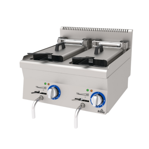 Atalay AEF-660 Elektrikli İkili Setüstü Fritöz 600*600*300 mm