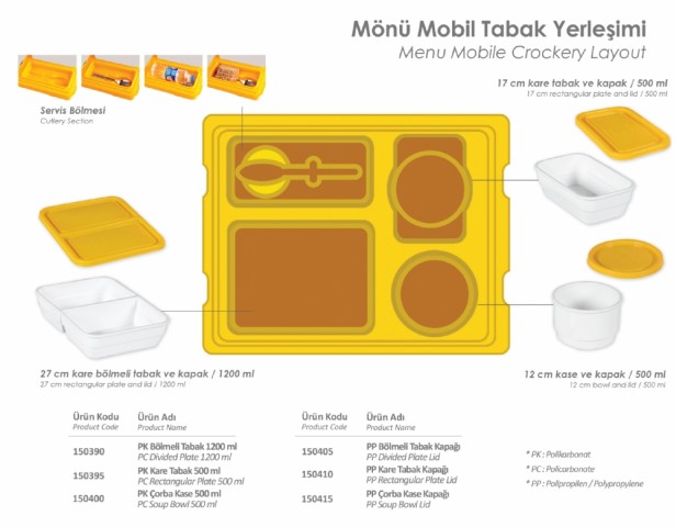 Avatherm Menü Mobil Tepsi (100436) Avatherm Menü Mobil Tepsi (100436)