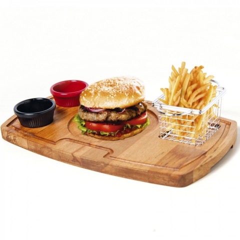Burger Servis Sunum Tahtası 38x22,5x2 Cm