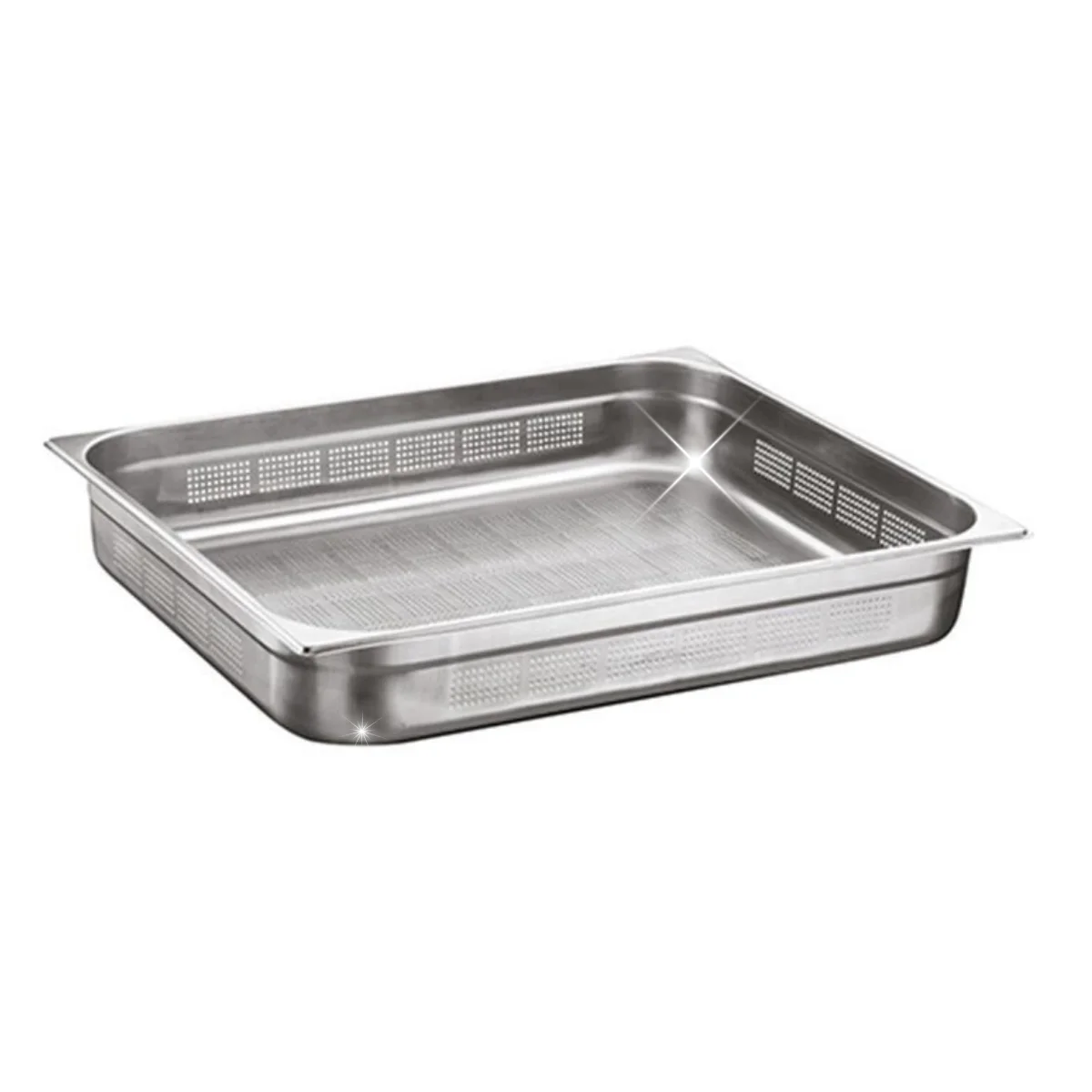 Bilge Inox GN 2/1-100 mm Paslanmaz Çelik Delikli Gastronorm Küvet