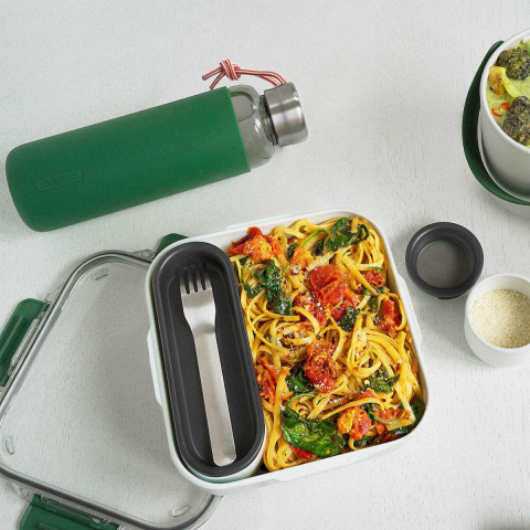 Black+Blum BAO-BA010 1 Lt Çatallı Yemek Kutusu Yeşil