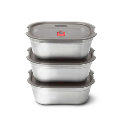 Black+Blum FBSS-BX-PACK2 Medium 3’lü Çelik Saklama Kabı Seti 3 × 900 Ml