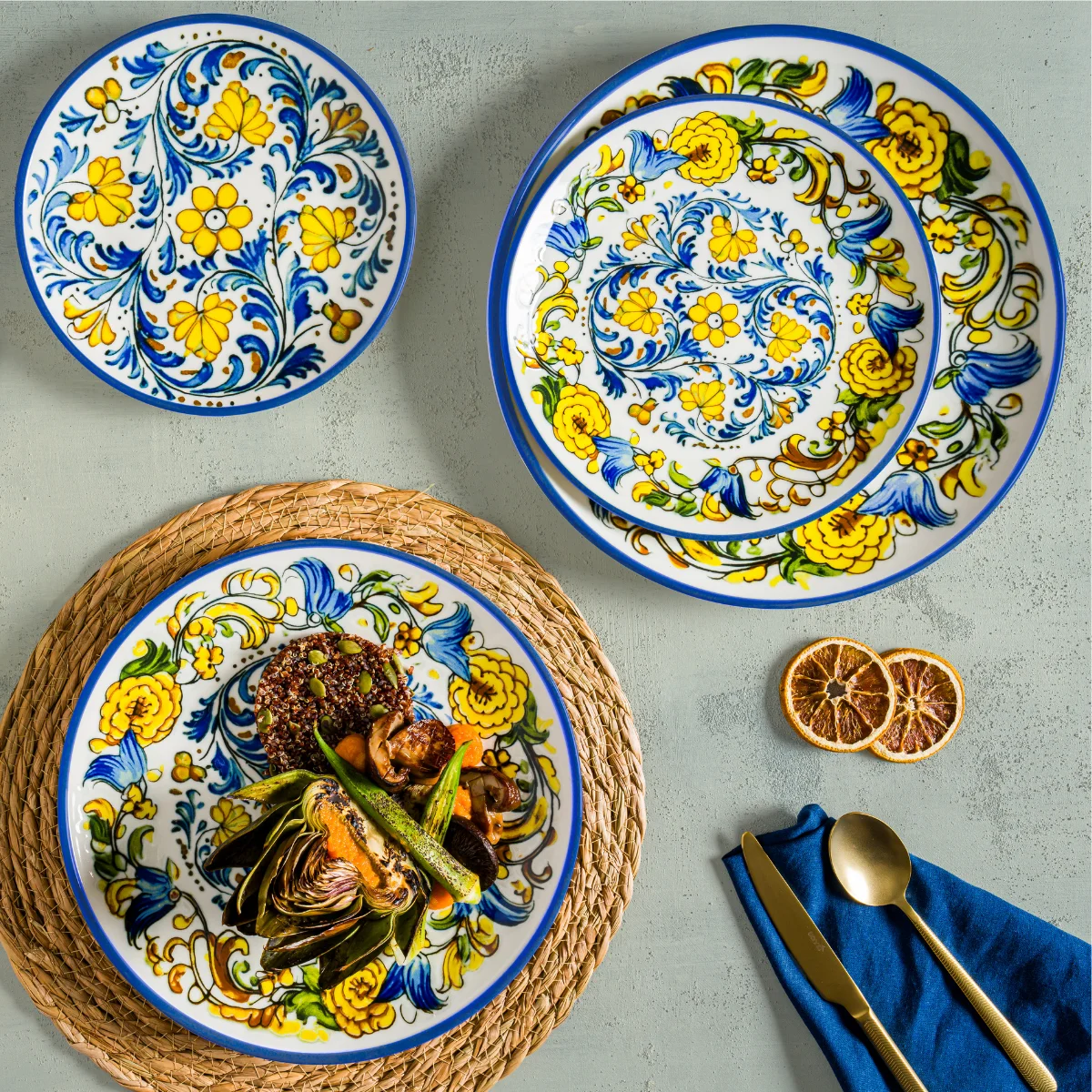 Bonna ABF-MWBLM28CK Albufera Mid White Bloom 28 cm Çukur Tabak 1700 cc