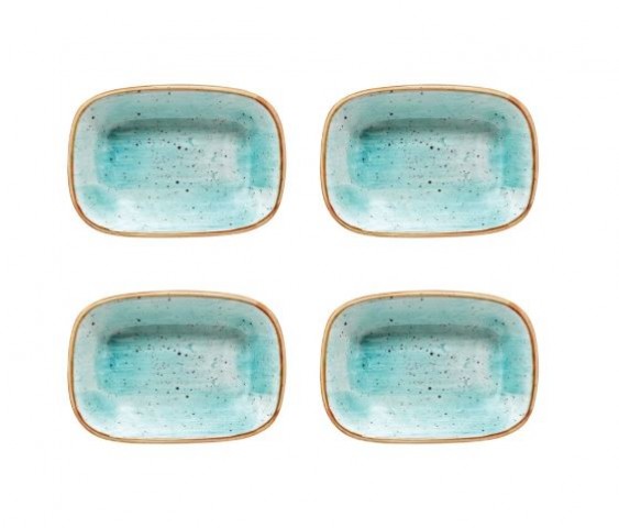 Bonna Aqua 17 Cm Dikdörtgen Kayık Tabak 4lü