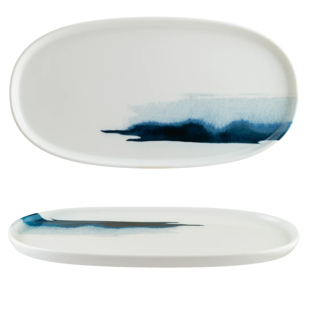 Bonna Blue Wawe Hygge 25 cm Oval Tabak