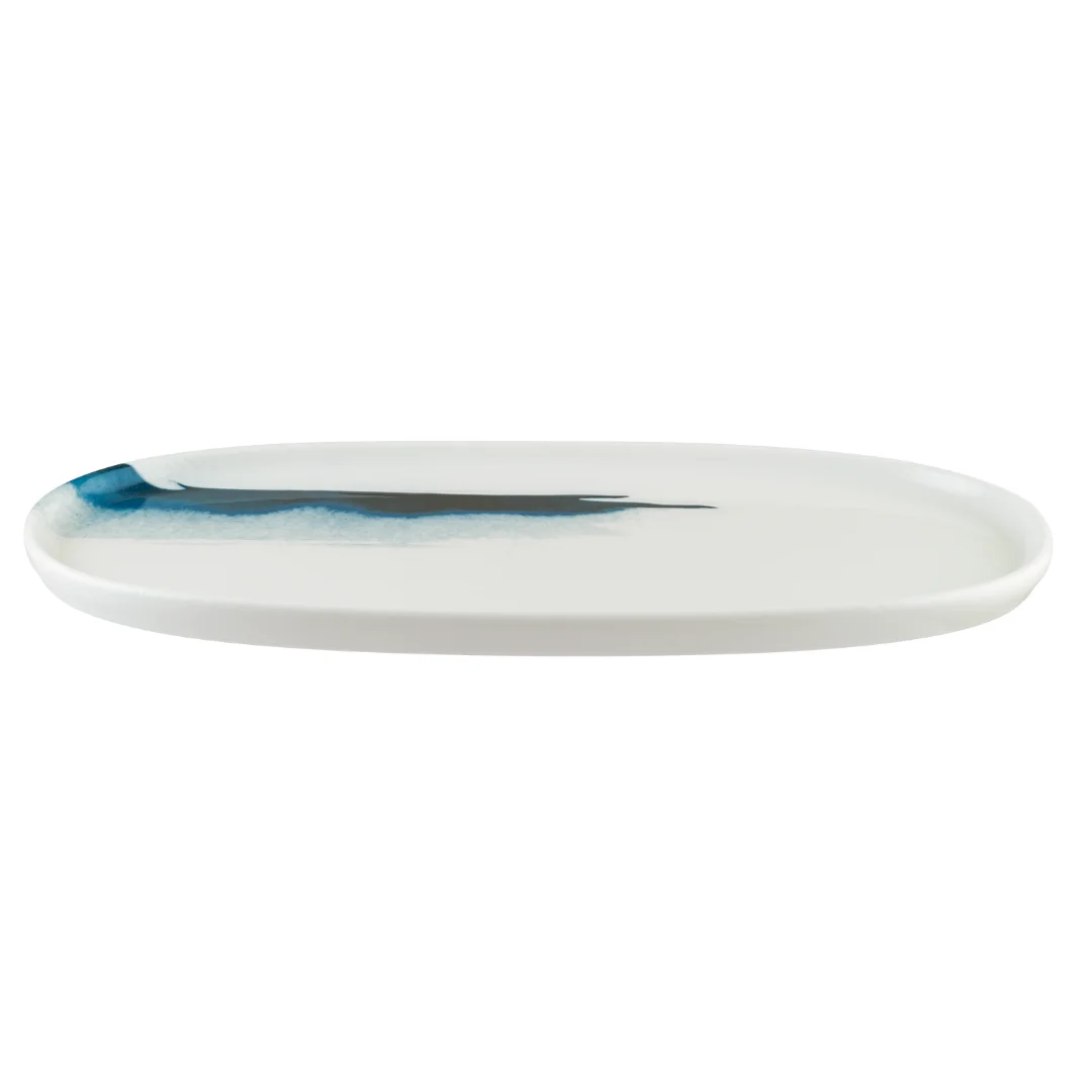 Bonna Blue Wawe Hygge 25 cm Oval Tabak