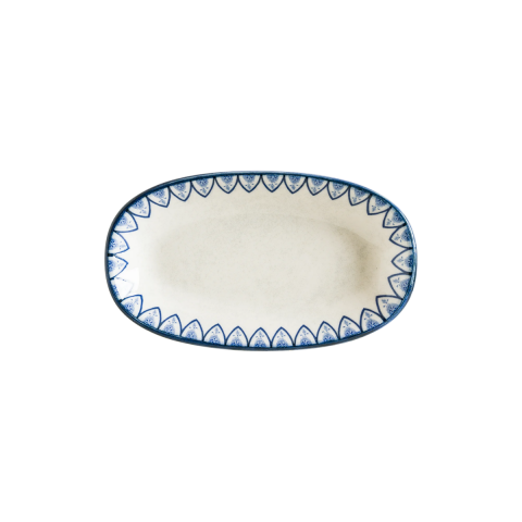 Bonna S-ESNMWGRM15OKY Esnaf Mid White Gourmet 15 × 8,5 Cm Oval Kayık Tabak 95 cc