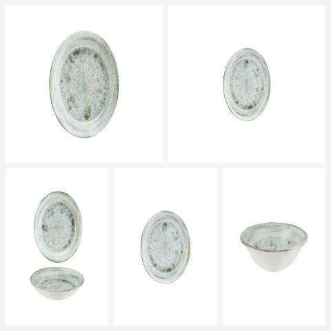 Bonna Porselen Odette Olive 25 Parça 6 Kişilik Yemek Takımı