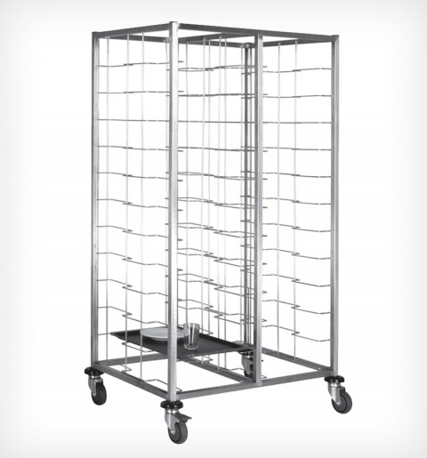 Bulaşık Toplama Arabası Tel Raf 2 Li - Paslanmaz Standart ( 201 ) - 37*53 Tepsi