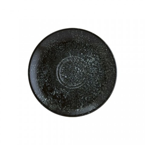 Bonna Cosmos Black Gourmet 16 cm Kahve Fincanı Tabağı