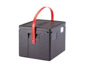 Cambro Cam GoBox Üstten Yüklemeli Gıda Taşıyıcı - thermobox - 20 cm GN 1/2 Küvet için , Kırmızı Kayış ( EPP280RDST )