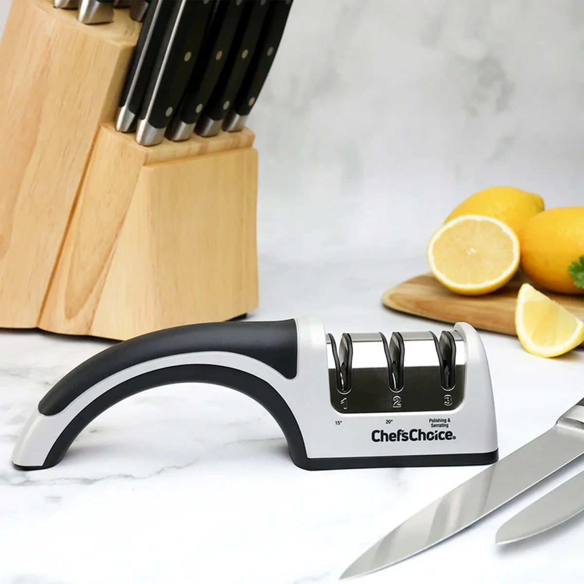 Chefs Choice Compact Bıçak Bileyici Açılı ,3 Kademe Siyah/Gri