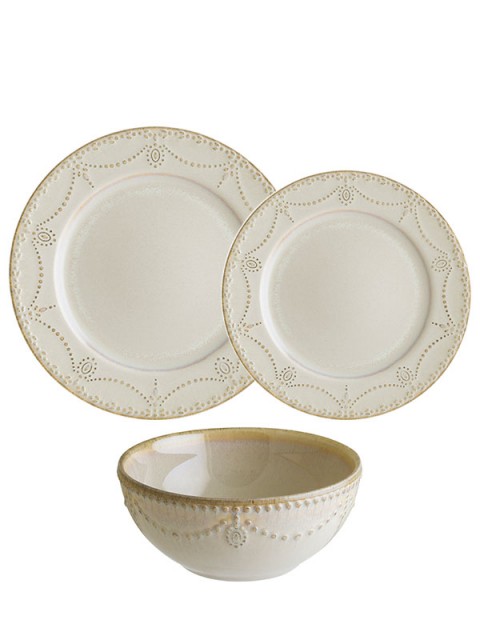 Chichi HOME Sand Pearl 18 Parça Yemek seti SANWHP18YST