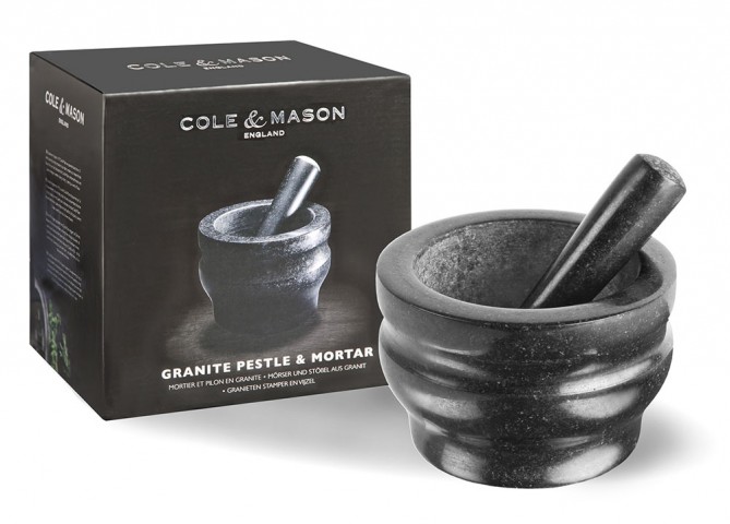 Cole & Mason Granıt Havan 18 Cm Siyah