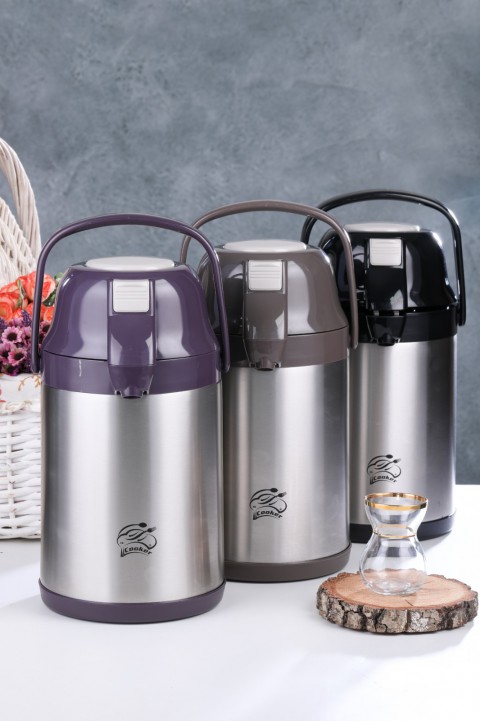Cooker 2,5 LT. Çelik Termos Pompalı