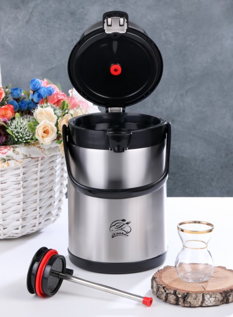 Cooker 2,5 LT. Çelik Termos Pompalı