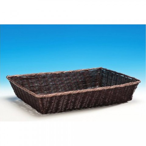 Zicco Dikdörtgen Büyük Plastik Sepet 51*36*10 ( JQ 8003-I ) Kahverengi