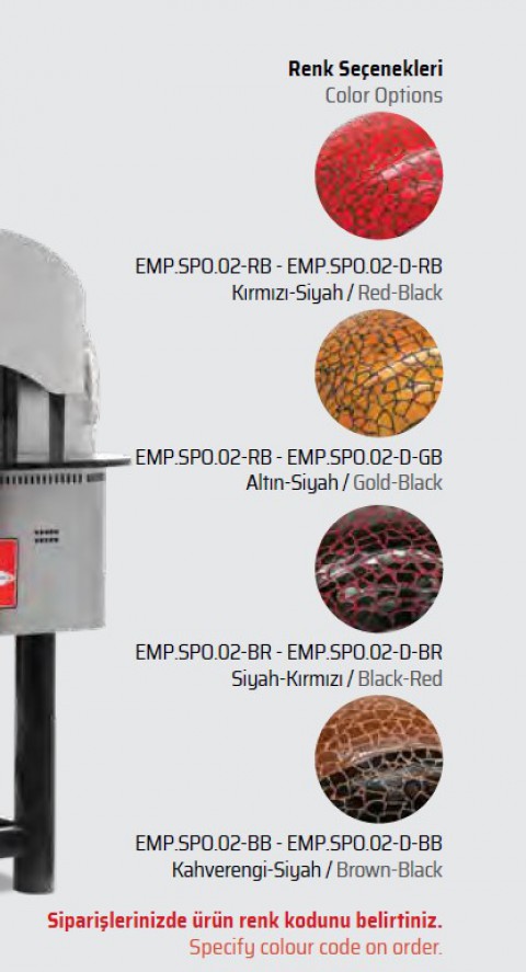 Empero Döner Tabanlı Gazlı Pizza Fırını 130 Pizza/Saat (EMP.SPO.02)
