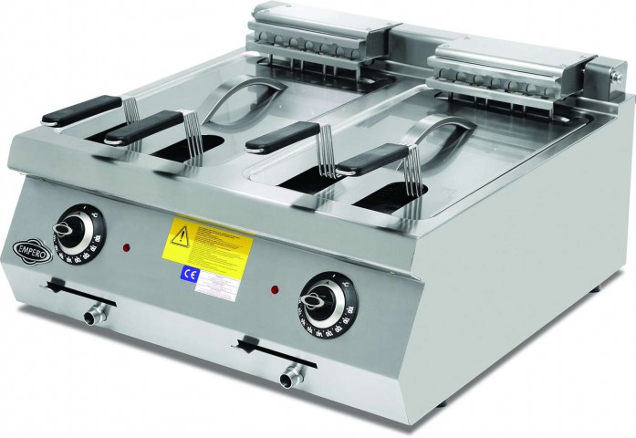 Empero Plus Elektrikli Fritöz 2*18 Lt , 80*73*30 cm (EMP.PLS.7FE020)