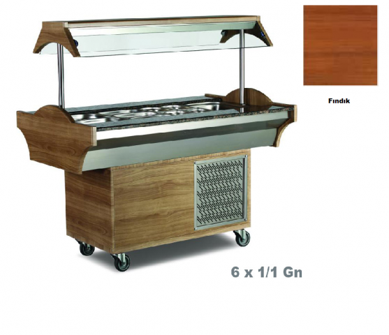 Empero Saladbar-Soğutmalı 4*GN 1/1 , 1500*890*870/1370 mm , 220 V (EMP.SB.04)