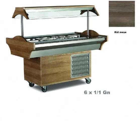 Empero Saladbar-Soğutmalı 5*1/1 GN ,180*89*87/137 , 220 V (EMP.SB.05)