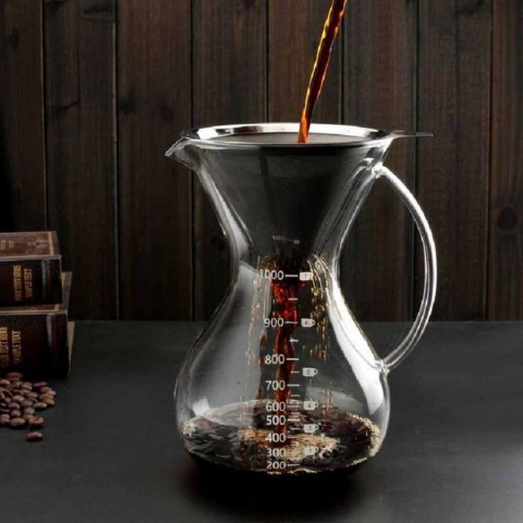 Epinox Chemex - Cam Kahve Demleme Sürahisi Filtreli 1000 ml ( CK-1000 )