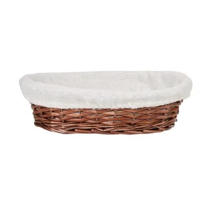 Epinox Ekmek Sepeti , Hasır , Oval , Bezli , 20 cm