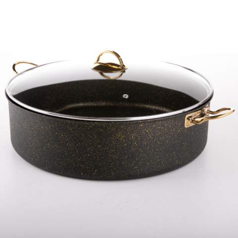 Evren Evren 40 Cm Gold Stone Maksi Basık Tencere 12,5 Lt